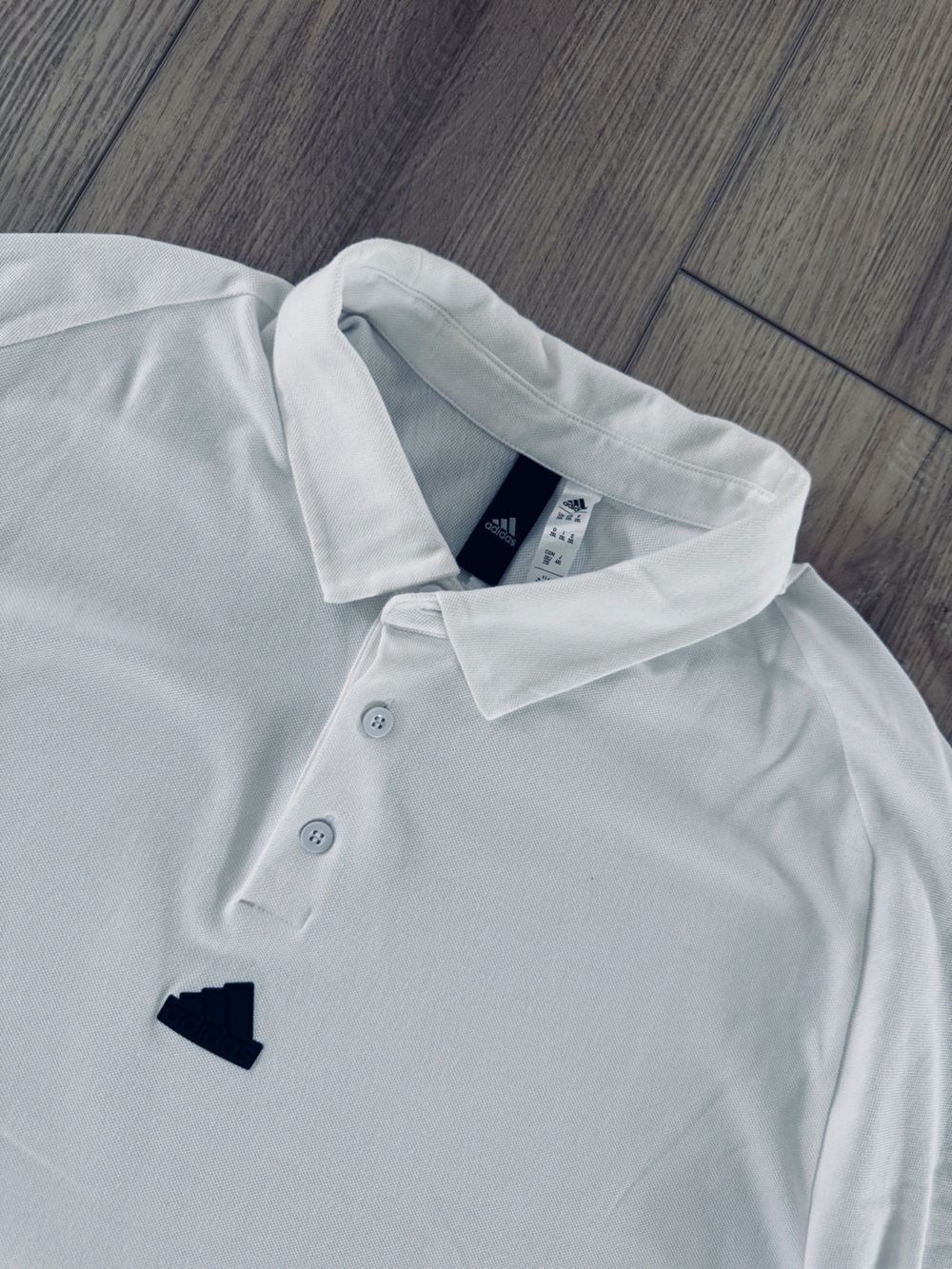 adidas Men’s White Short-Sleeve Polo